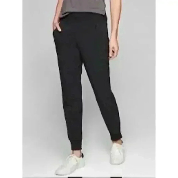 Athleta Lined SoHo Joggers Black Size 2 - Picture 1 of 6